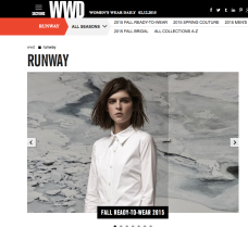 WWD's homepage during fashion week