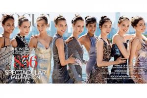 Vogue cover filled with the top instagram followed models. 